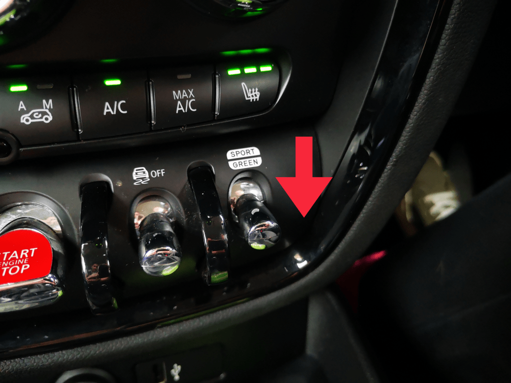 mini clubman green switch 
