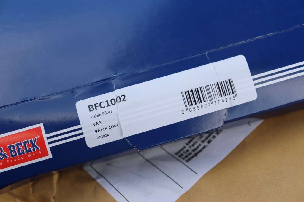 golf mk4 borg and beck cabin filter