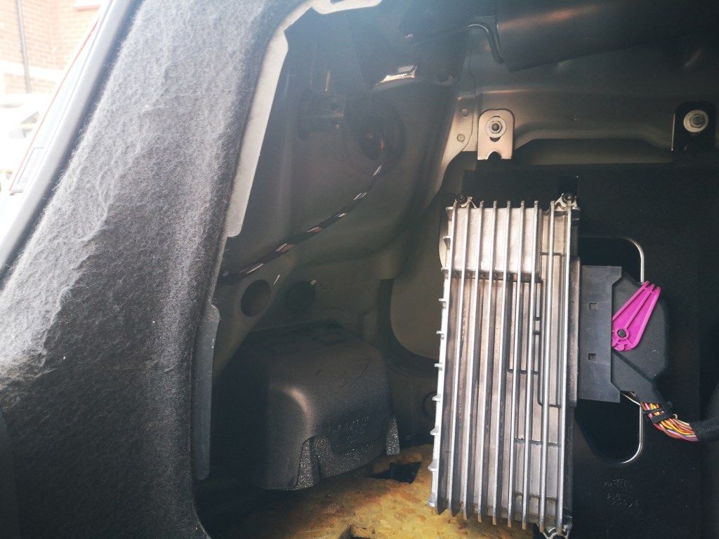 behind tail light cover on an audi a5 b8